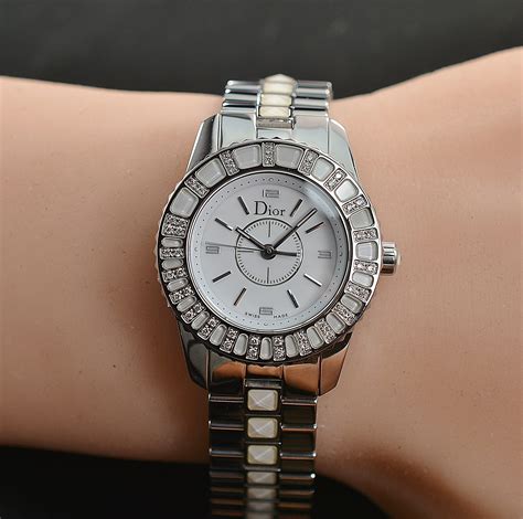 christian dior crystal watch